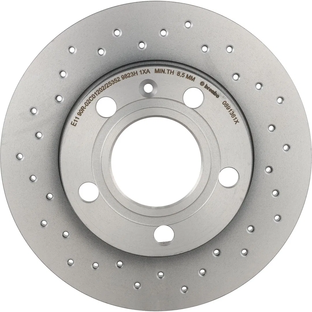 KTX0096 – BREMBO Brake Kit, Ceramic Brake Pads 245 Millimeter Xtra Solid Cross Drilled High Carbon Cast Iron One Piec...